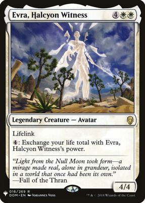 Evra, Halcyon Witness card from The List Reprints