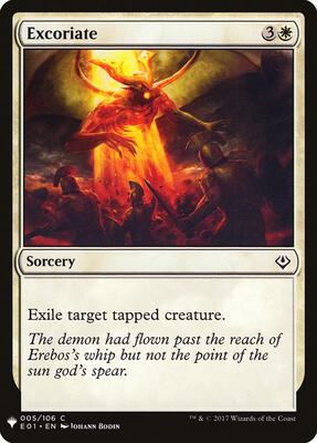 Excoriate card from The List Reprints