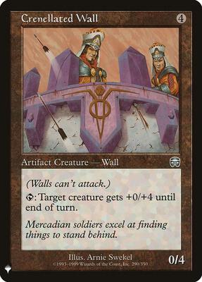 Crenellated Wall card from The List Reprints
