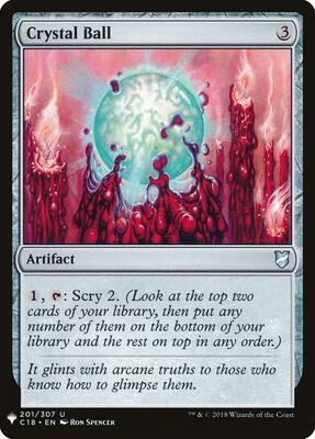 Crystal Ball card from The List Reprints