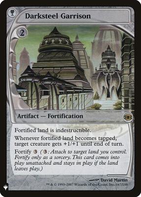 Darksteel Garrison card from The List Reprints