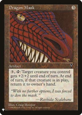 Dragon Mask card from The List Reprints