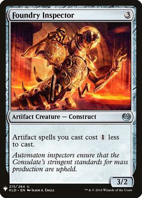 Foundry Inspector card from The List Reprints