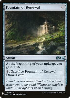 Fountain of Renewal card from The List Reprints