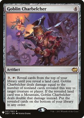 Goblin Charbelcher card from The List Reprints