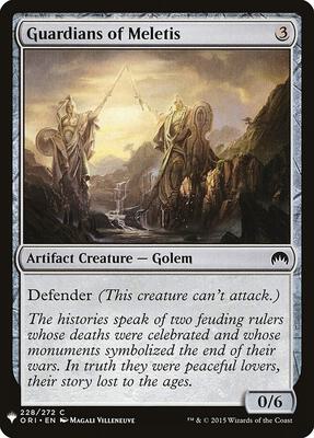Guardians of Meletis card from The List Reprints