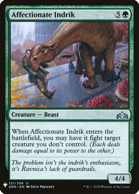 Affectionate Indrik card from The List Reprints