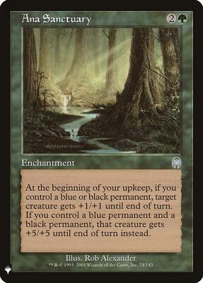 Ana Sanctuary card from The List Reprints