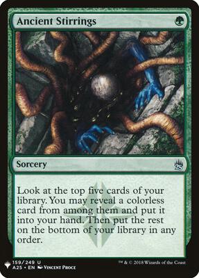 Ancient Stirrings card from The List Reprints