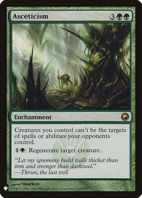 Asceticism card from The List Reprints