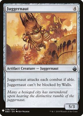 Juggernaut card from The List Reprints