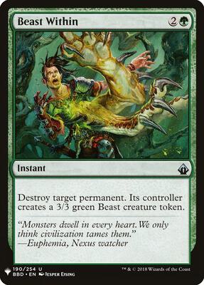 Beast Within (BBD) card from The List Reprints