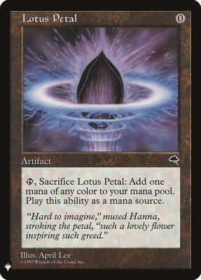 Lotus Petal card from The List Reprints