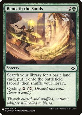 Beneath the Sands card from The List Reprints