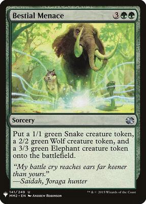 Bestial Menace card from The List Reprints