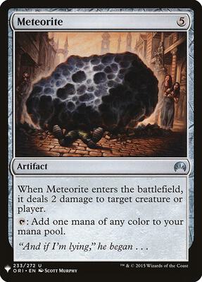 Meteorite card from The List Reprints