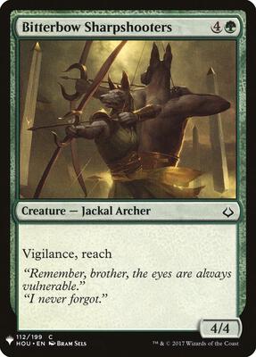 Bitterbow Sharpshooters card from The List Reprints