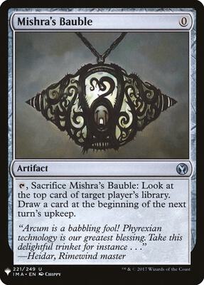 Mishra's Bauble card from The List Reprints