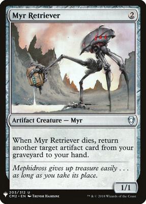 Myr Retriever card from The List Reprints