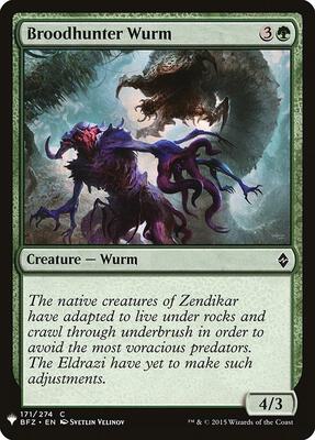 Broodhunter Wurm card from The List Reprints
