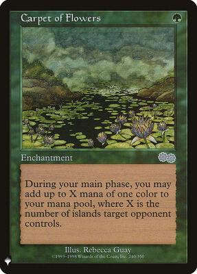 Carpet of Flowers card from The List Reprints