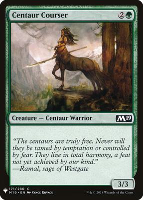 Centaur Courser card from The List Reprints