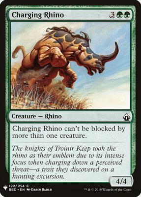 Charging Rhino card from The List Reprints