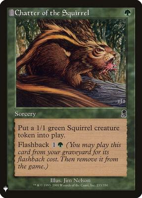 Chatter of the Squirrel card from The List Reprints