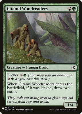 Citanul Woodreaders card from The List Reprints
