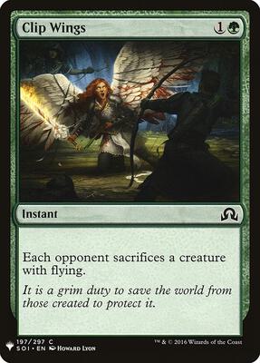 Clip Wings card from The List Reprints