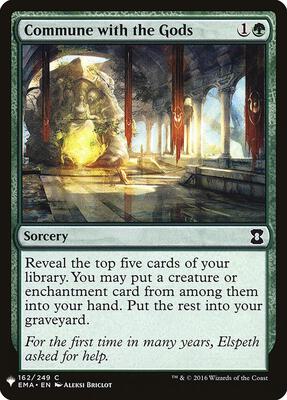 Commune with the Gods card from The List Reprints
