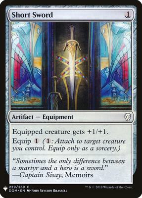 Short Sword card from The List Reprints