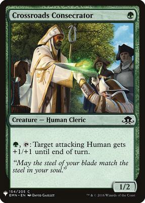 Crossroads Consecrator card from The List Reprints