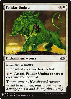 Felidar Umbra card from The List Reprints