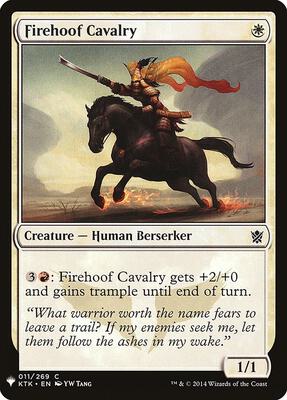 Firehoof Cavalry card from The List Reprints