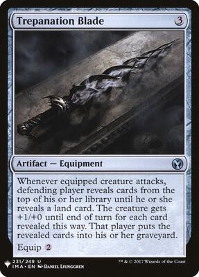 Trepanation Blade card from The List Reprints