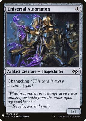 Universal Automaton (MH1) card from The List Reprints