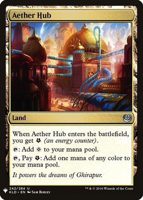 Aether Hub card from The List Reprints