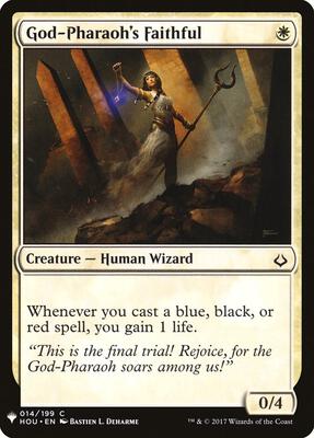 God-Pharaoh's Faithful card from The List Reprints