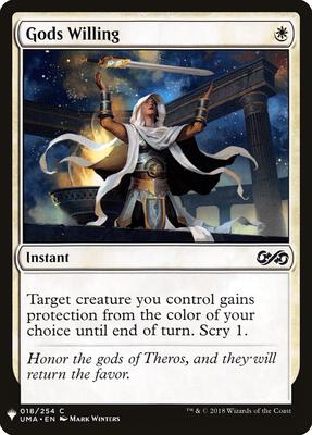 Gods Willing card from The List Reprints