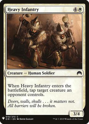 Heavy Infantry card from The List Reprints