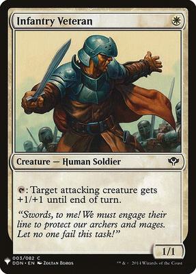 Infantry Veteran card from The List Reprints