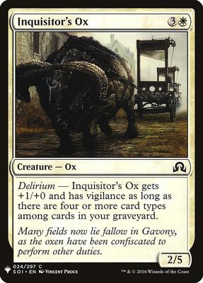 Inquisitor's Ox card from The List Reprints