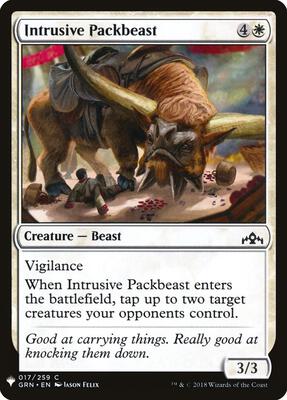 Intrusive Packbeast card from The List Reprints