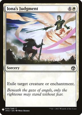 Iona's Judgment card from The List Reprints