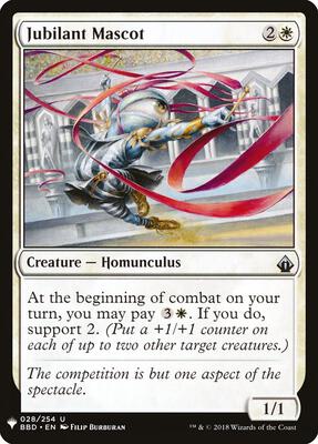 Jubilant Mascot card from The List Reprints