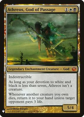 Athreos, God of Passage card from The List Reprints