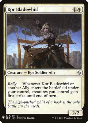 Kor Bladewhirl card from The List Reprints