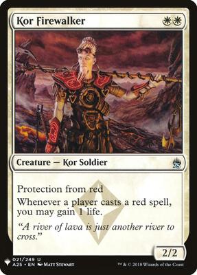 Kor Firewalker card from The List Reprints