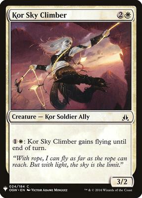 Kor Sky Climber card from The List Reprints